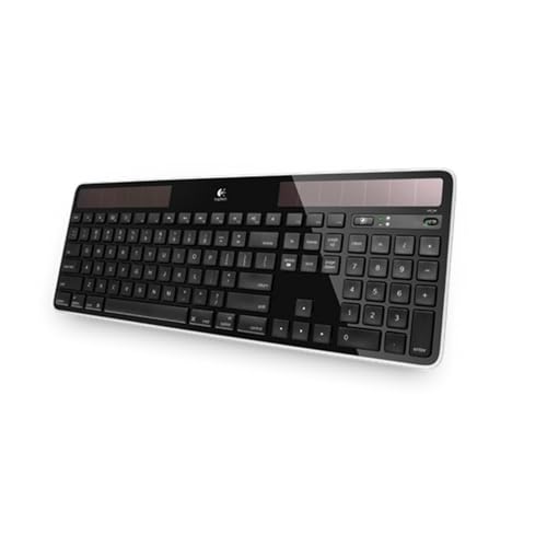 Logitech K750 Teclado Solar Inalámbrico, Disposición QWERTY Pan Nordic, Negro