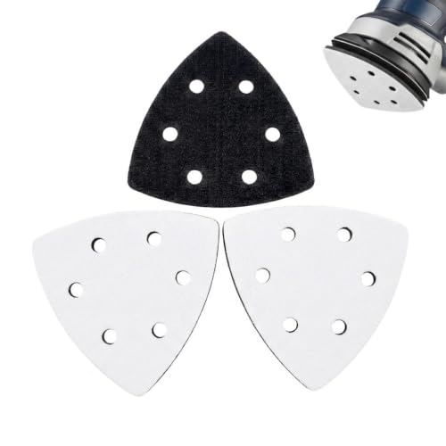 3 Softauflage für Deltaschleifer 93mm 6-Loch, Ersatzklett Schleifplatte Pad