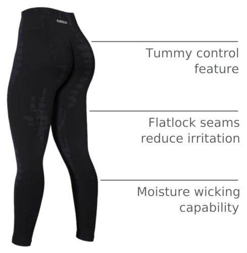 Image of AUROLA Serpent Snake Seamless Scrunch Workout Leggings for Women,Girls Squat Proof Ribbed Thick Active Gym Pants