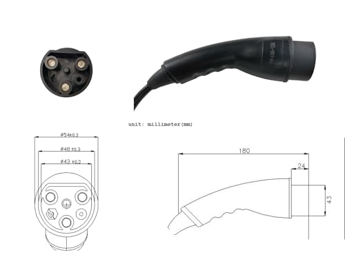 JOEEGO Charging Power Cord Assembly for D2, D3, D5 & D-Max EV Golf Cart, 16A 110V~220V, UL Listed, Replaces OEM# 2.04.0620 (Black 10ft) by JOEEGO - Used condition - Image 4