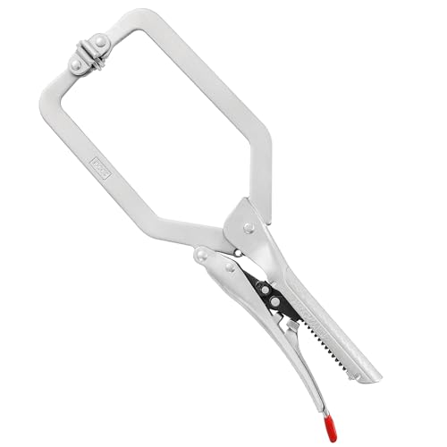 MAXPOWER 10.5 inch Self Adjusting Locking C Clamp, 3.9 inch Jaw Capacity, Long Reach Automatic...