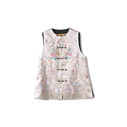 Haut sans manches brodé vintage style chinois chic pour soirée chic