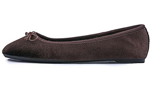 FEVERSOLE Women's Ultra Soft Colorful Memory Foam Cushioned Faux Suede Home Ballet Flats3