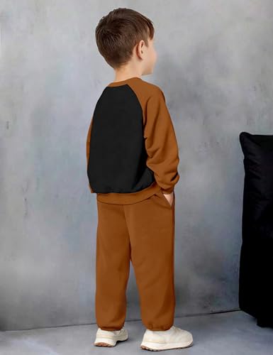 Baby Boy Clothes Contrast Color Long Sleeve Sweatshirt Toddler Boy Clothes and Side Pocket Casual Pants Fall Outfits4