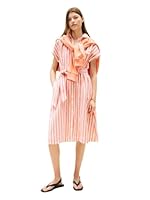 Tommy Hilfiger Women's, Stripe Linen-Cotton Blend Shirtdress, Peach Dusk, X-Large