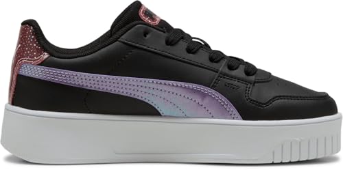 PUMA - Juniors Carina Street Blurry Dreams Shoes, Color Black/Lavender Alert/Pink Fruit, Size: 5 M US Big Kid4