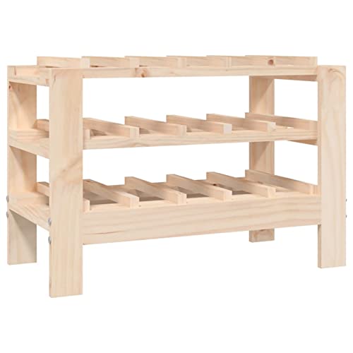 Soporte para botellas de vino de madera de pino 61.5x30x42 cm miniatura 2