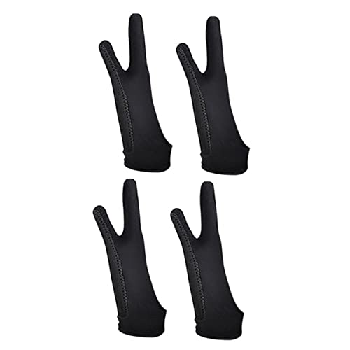 HOODANCOS 2pairs Two-Finger Drawing Gloves for Digital Art -Touch Sketch Glove for Tablet Graphics Breathable Flexible Design for Artists for Drawing Monitors Touch Pads