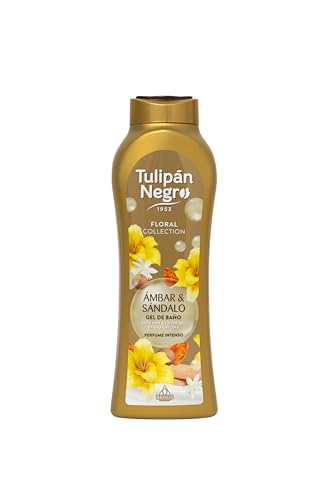 Tulipán Negro - Gel de Baño Ámbar y Sándalo, Nutritivo e Hidratante, Gel de Ducha con Fragancia Cálida y Amaderada, 650 ml