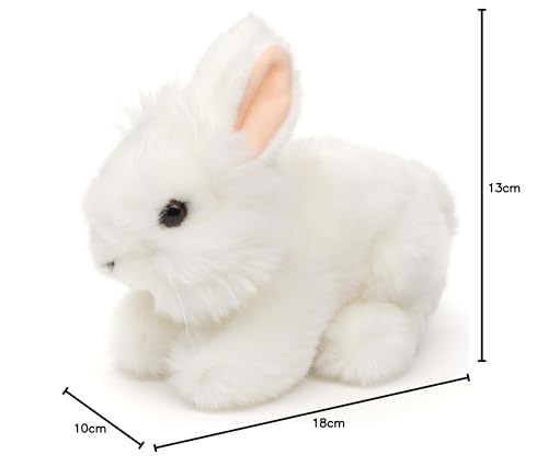 Doudou lapin blanc couché 18 cm pour de tendres câlins - 6