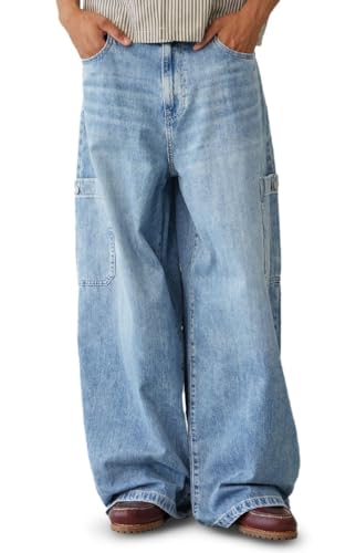 PacSun Men's Ryder Ultra Baggy Jeans Cargo Light Blue