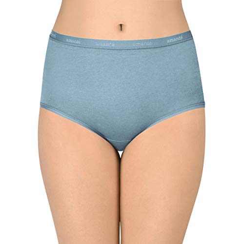 Image of Amante Solid Cotton Full Brief Panty Pack(Pack of 3)