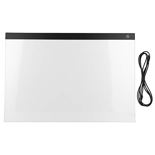 Yolieraart a2 pad LED LED, scatola luminosa di tracciamento ultra sottile da 6 mm con attenuazione senza passaggi e funzione di memoria, scheda di tracciamento artistica 57x39 cm per disegnare