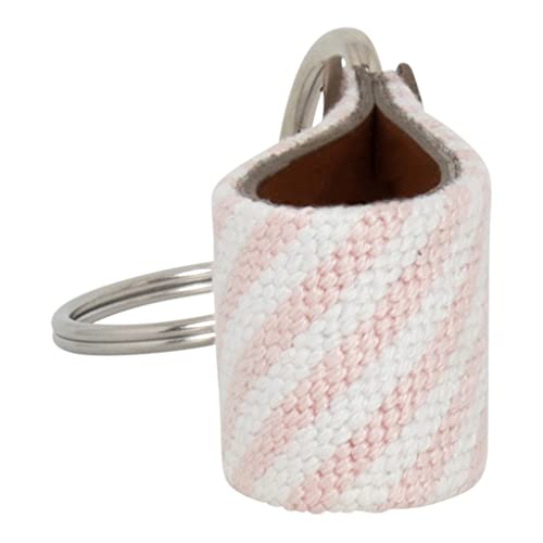 Image of Leather Hand-Stitched Needlepoint Key Fob or Key Chain