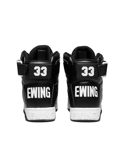 Ewing Patrick Athletics 33 HI x Orion Hybrid Sneakers for Men - High Top, Leather, Black/White, Comfortable & Durable3