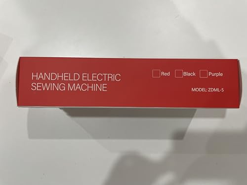 Handnähmaschine, Tragbare Elektrische Mini-Nähmaschine mit Schnellstich für Anfänger und Erwachsene, Einfach zu Bedienen, Geeignet zum Nähen von Kleidung, für Familienreisen und Heimwerken (Rot)