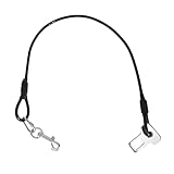 Alargador de correa antimasticación, cinturón de seguridad antimasticación para perros en el coche de acero revestido | Fuerte cuerda de acero arnés de