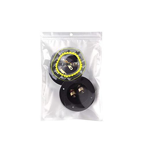 Bluecell 1 Pair 3-Inch Double Binding Round Gold Plate Push Spring Loaded Jacks Speaker Box Terminal Cup #TOP7