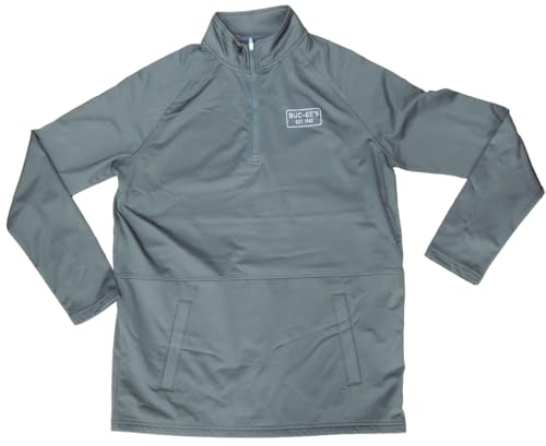 Buc-ee's 1/4 Zip Pullover Sweater (2X-Large, Black)