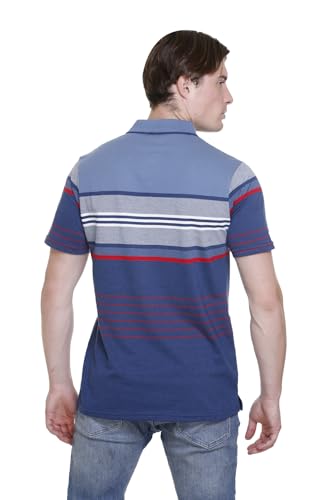 Image of SANE ORIGINALS T-Shirt for Men with Pocket || Textured Striped Polo for Men