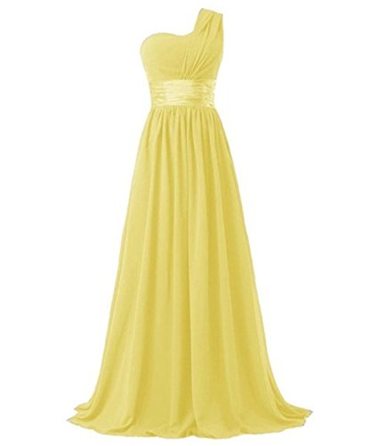 LemonGirl - Vestido largo de gasa para mujer amarillo 40