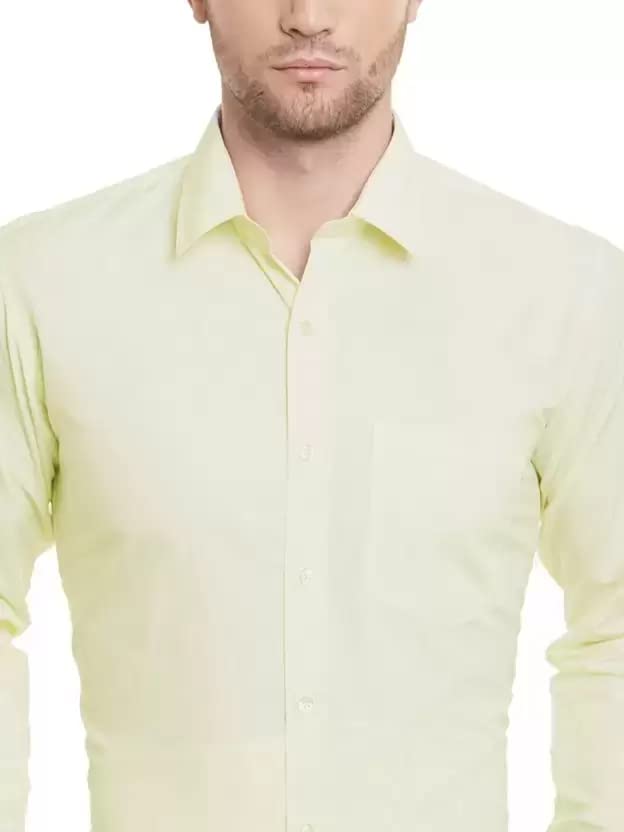 Image of Men Regular Fit Solid Formal Shirt