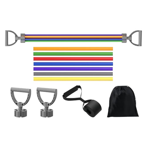 Bandes de résistance fitness pour poussées descendantes et musculation à la maison avec 7 tubes