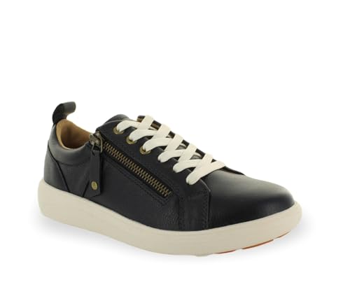 Baskets de marche Talia Comfort Strive en cuir premium avec fermeture éclair latérale