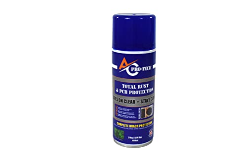 AC Pro-Tech All-in-One Anti Corrosion and PCB Protection Coating | Formulated Clear Coating | Total Protection from Humidity, Salt, Pests | Protects Coils, Cabinets, PC Boards, Plastics | 8oz Spray
