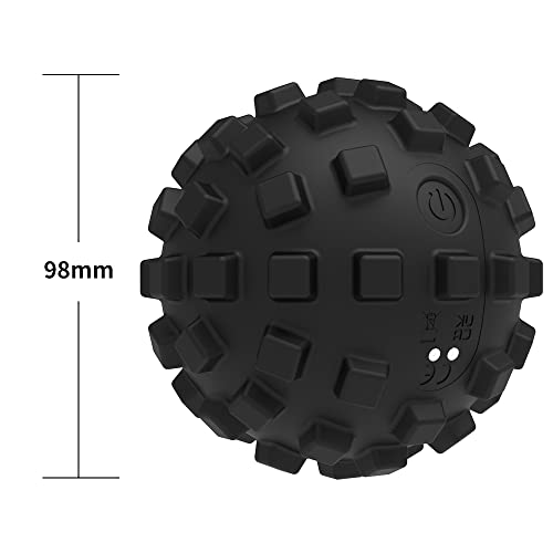 Muscle Max Massage Ball Textured Roller 3.86'' Remote Control For Fitness Targeted Foot Back Shoulder Pain Relief Deep Tissue Massager Myofascial Release For Exercise Muscles Recovery #TOP2