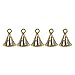 Wonderlist Handicrafts Jingle Bell 2 Inches Christmas Decorative Brass, Bell for Pet Dog Cat Pendants Christmas Tree Decoration Bells for Home Door Chimes DÃ©cor Set of 5 (Silver-Golden) (BRSO10A10)