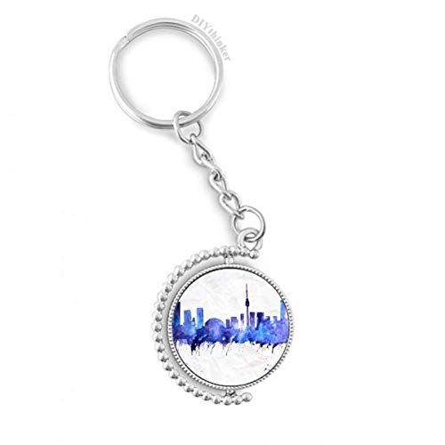 Llavero giratorio de Canadá con anillo de cadena para llaves