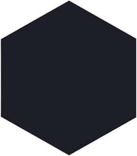 Tenedos matte black porcelain hexagon tile