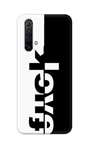 Image of PRINTFIDAA One Words Fukc Love Creative Art Innovative Wonderfull Printed Designer Hard Case for Realme X3 / X50 5G / X3 SuperZoom Back Cover -(e) RPM1003