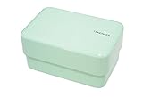 TAKENAKA Bento Nibble Box, Eco-Friendly Lunch Box Made in Japan, BPA and Reed Free, 100% Recycle Plastic Bottle Use, Microwave and Dishwasher Safe, Bento Box (Peppermint *Band: Cream)