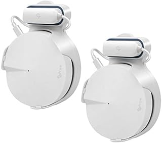 STANSTAR Wall Mount for TP-Link Deco M5 Whole Home Mesh WiFi System, Sturdy Bracket Holder Designed for TP-Link WiFi Router Excellent Cord Management without Messy Wires or Screws Fit UK Plug