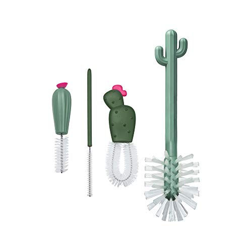 Image of Boon Cacti Replacement Set - Bottle, Straw Brushes, Nipple, Detail - Non Toxic, Durable Nylon, Multicolor, 4 Count