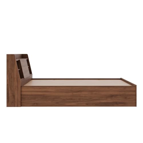 Image of Wakefit Bed | 1 Yr Warranty | Bed Queen Size, Comes with Storage Box, Noise Free, Density: 680-750 kg /m, Termite & Borer Resistant, Fits Mattresses Up to 8 Inches(Leo 75 x 60 - Columbian Walnut)