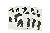 Collectible Wildlife Gifts Tapir Malayan, Fuzzy Stickers Set of 40 Stickers - T068 B50