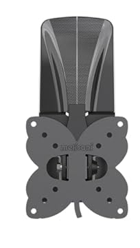 Meliconi Slimstyle Plus 100 ST, Supporto TV a Parete, Adatto anche per Cartongesso, con Inclinazione e Rotazione, per TV da 14" a 32", Vesa 50-75-100, Prodotto in Italia