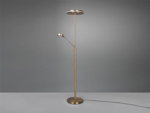Lámpara de pie TRIO Franklin de metal negro y bronce con LED de 35W y 4100 Lm 7