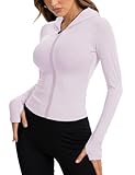 Beftwo Athletic Fitted Jacket with Hood Women Bbl Workout Jacket with Hood Full Zip-Up Yoga Gym Running Crop...