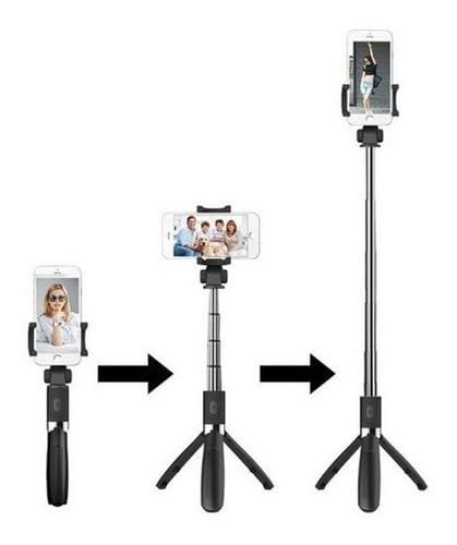 Bastão Pau de Selfie Mini Tripé Celular Reforçado Foto Portatil