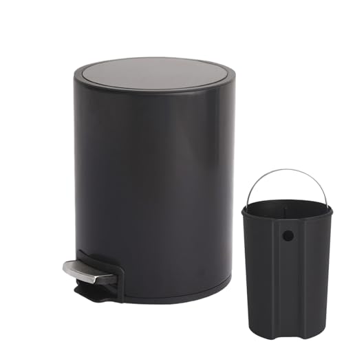 Cubo de basura con pedal de 5L y cubo interior extraíble para residuos domésticos