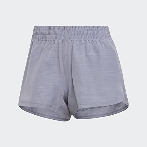 adidas womens Pacer 3-stripes Woven Heather Shorts, Silver Violet/Silver Violet, X-Small US - image 4