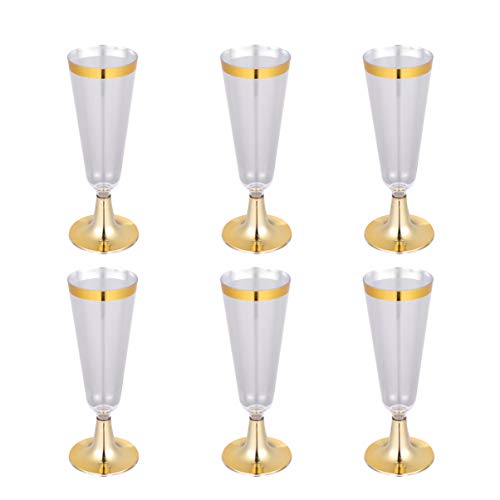 Hemoton 10 Pz Bicchieri di Champagne USA E Getta di Plastica Banchetto Tazze da Cocktail Calici da Vino Rosso Tazza da Bere per Forniture per Feste per Banchetti di Nozze d'oro 150 Ml