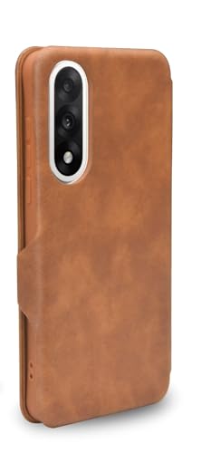 Image of Premium Vegan Leather Phone Cover with Card Slot - Slim, Durable, Privacy Protection, Kickstand Function, Elegant Flip Wallet Cases Compatible for OnePlus Nord 5 5G (Brown)