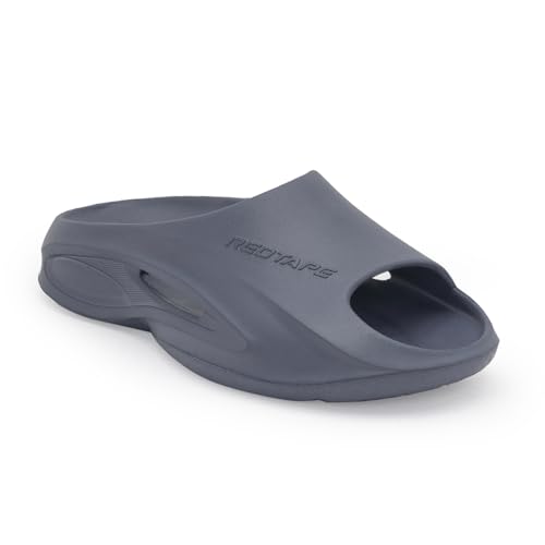 Image of Red Tape Mens Sliders in Green | Casual Pool Sliders
