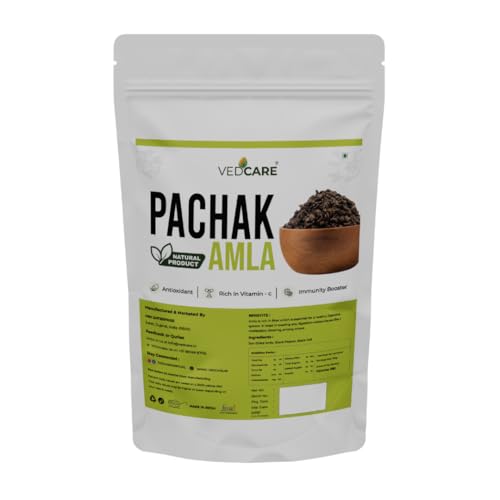 Vedcare Amla Pachak Candy | Dried Chatpata Amla, Digestive Salted Amla | Natural & Sun-Dried Indian Gooseberry | Sour & Tangy (100gm)