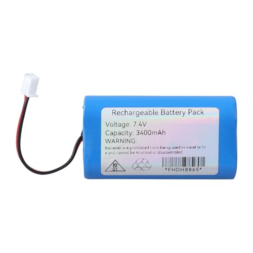 Micacorn 7.4V 3400mAh Batería Recargable de Iones de Litio con Conector XH2.54 2pin, 18650 2S1P, para Electrónica y Aparatos de Iluminación